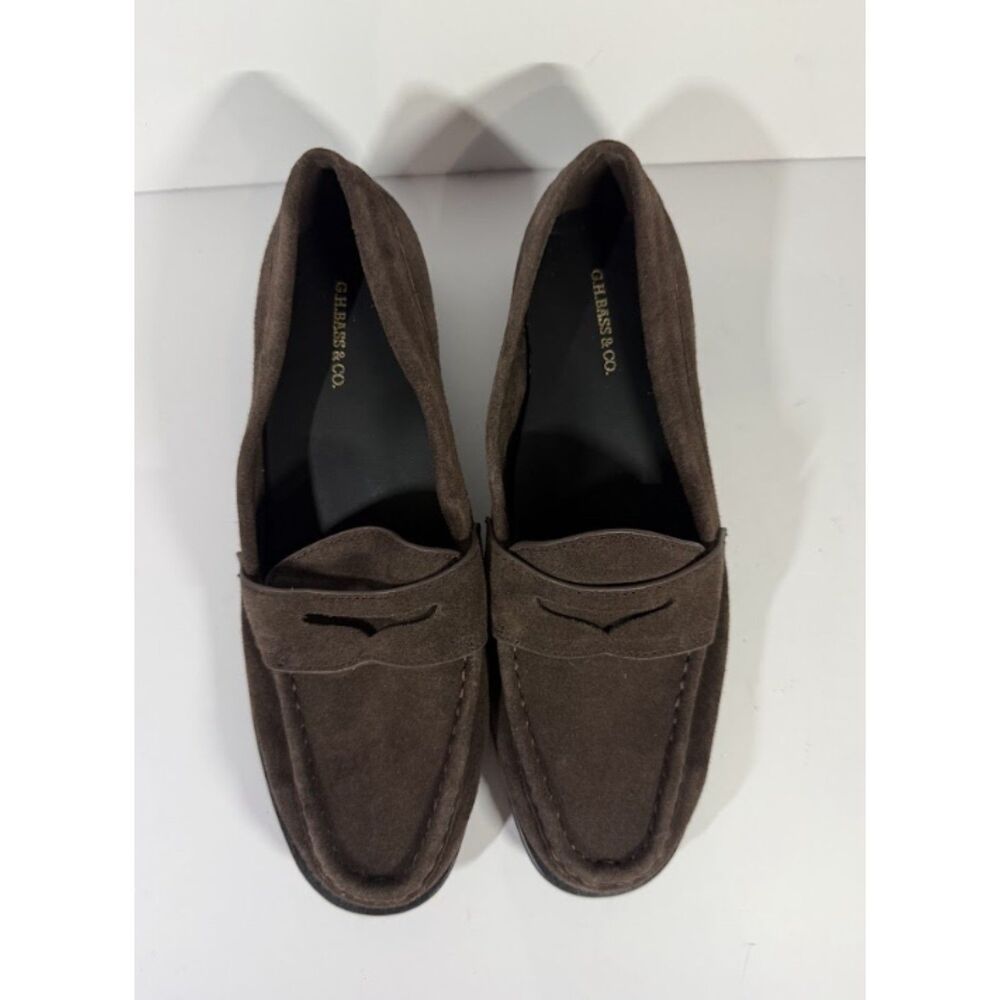 G.H. Bass & Co. Brown Suede Slip-On Penny Loafers Size 7.5